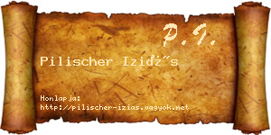 Pilischer Iziás névjegykártya